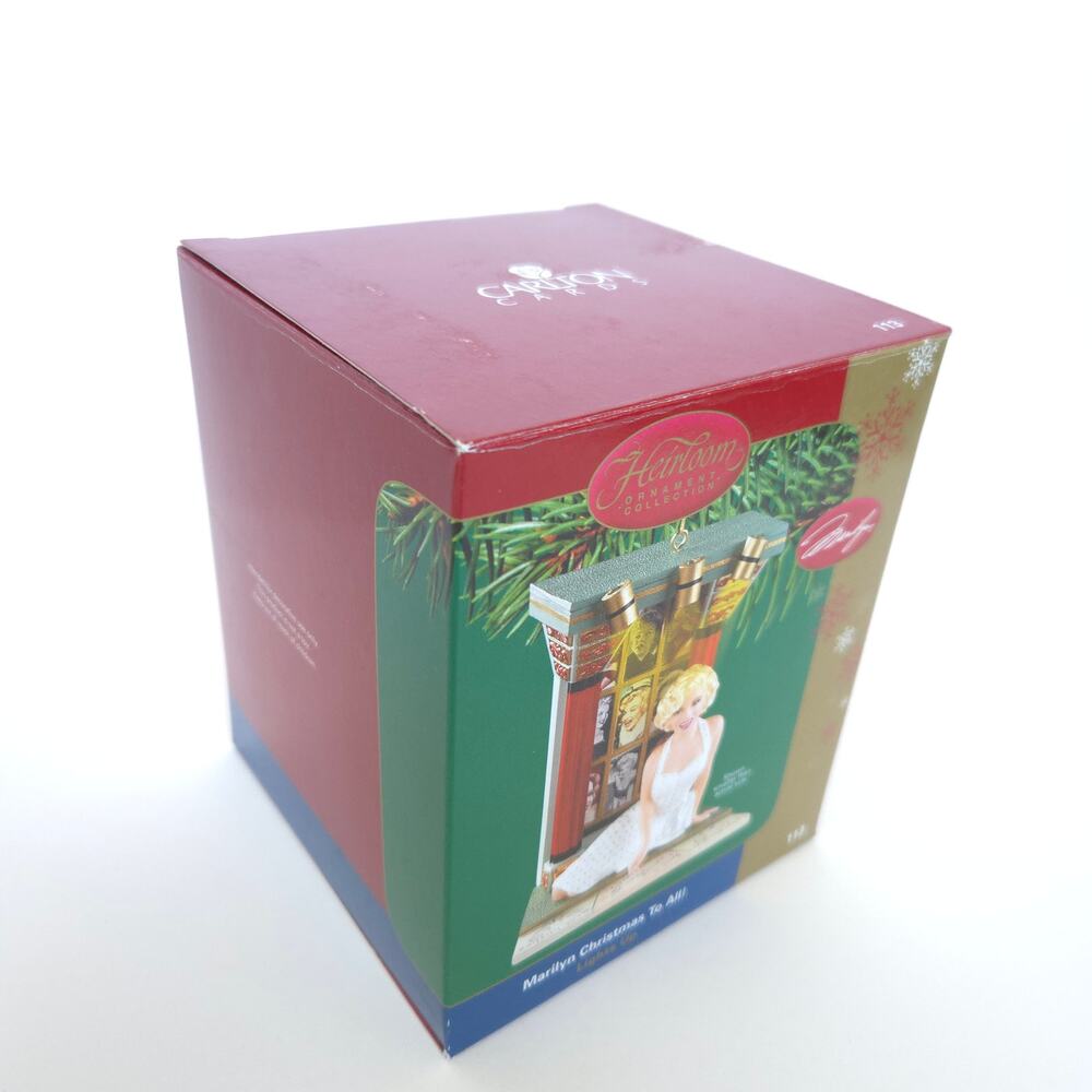 Carlton Cards Heirloom Marilyn Monroe "Christmas To All" Light Up Ornament 2004